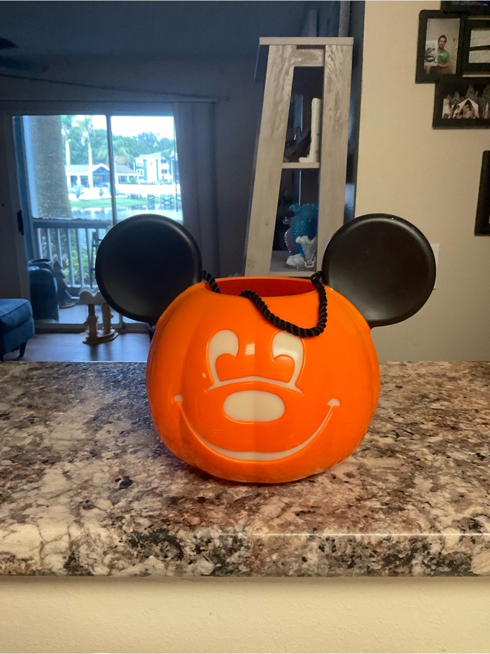 Disney Orange Mickey Pumpkin Trick-or-Treat Bucket with Black Ears